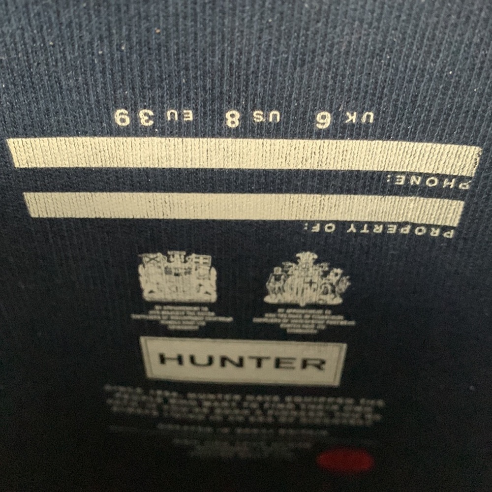 Hunter Original Tour Gloss rain boots in navy - Picture 4 of 8